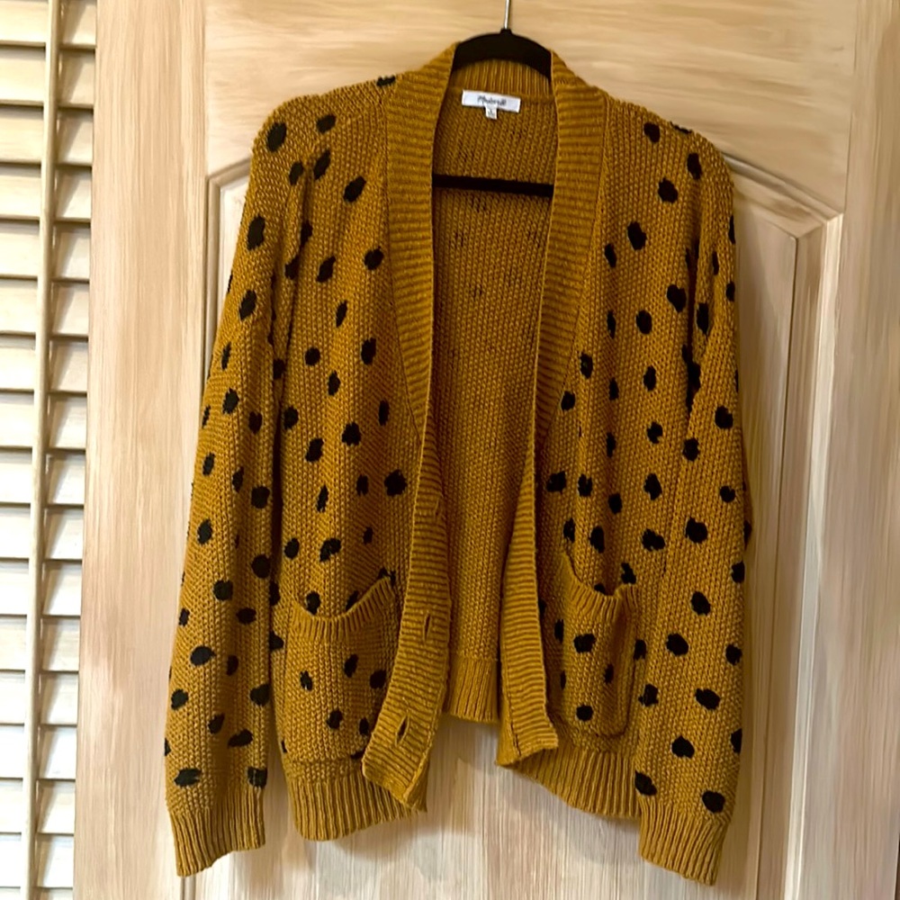 Beautiful madewell dot cardigan sweater size M